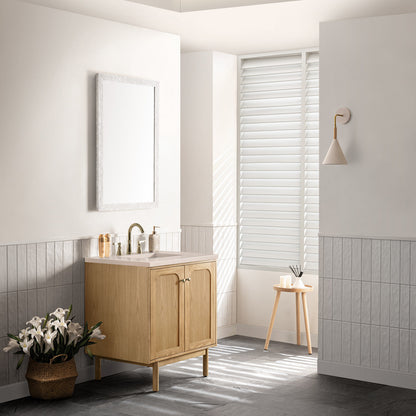 Laurent 30" Single Vanity Cabinet, Light Natural Oak