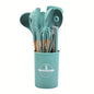 12Piece Grey Silicone Kitchen Utensil Set with Holder | Kitchen Accessories | Kitchen + Metal