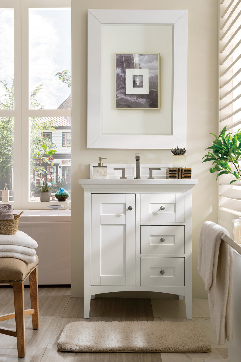 Palisades 30" Single Vanity Cabinet, Bright White