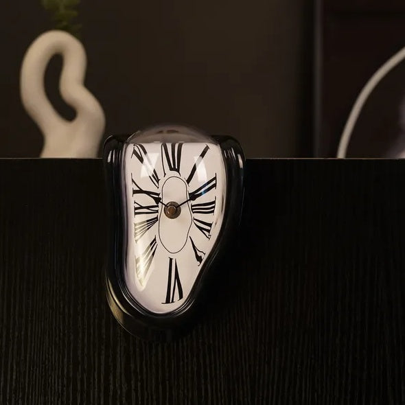 Surreal clock design on a dark background