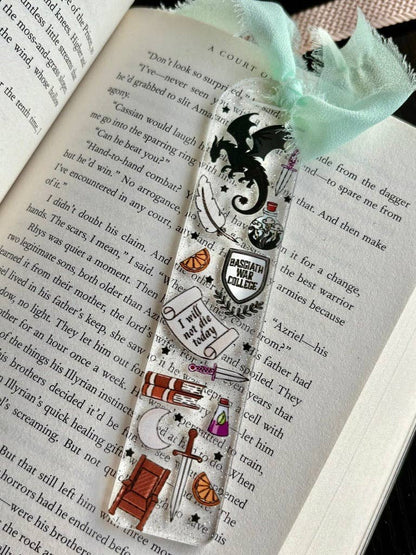 Awfullynerdy.co - Fourth Wing Symbols Acrylic Bookmark