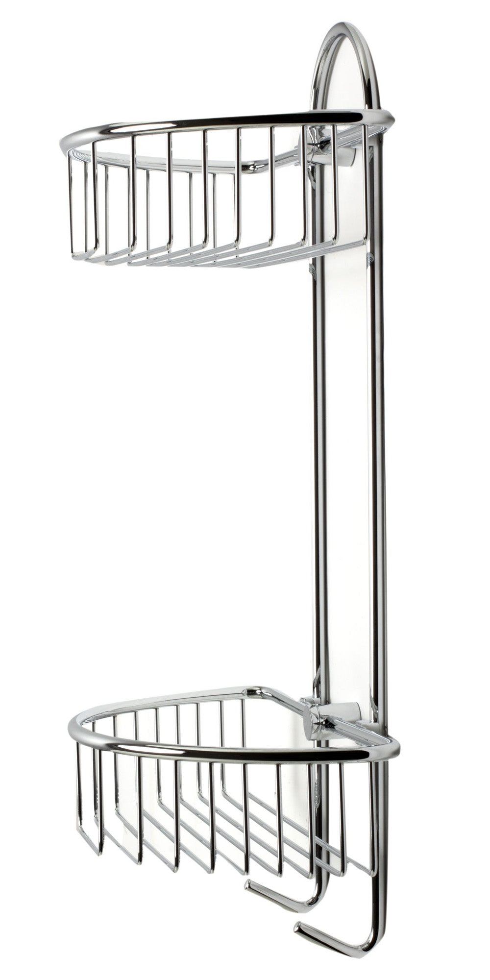 ALFI brand  AB9534 Polished Chrome Wall Mounted Double Basket Shower Shelf Bathroom Accessory