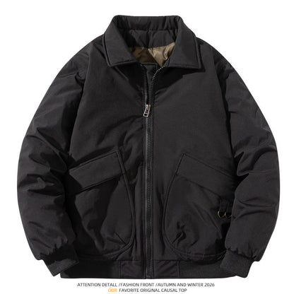 Men's Bomber Jacket Thickened Baseball Cotton Coat