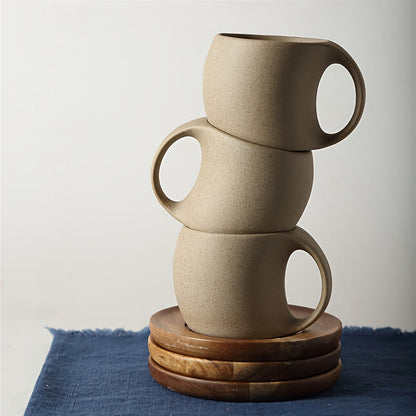 Elegant Ceramic Mug  Saucer Set Microwave Safe 7oz123oz