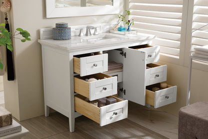 Palisades 48" Single Vanity Cabinet, Bright  White