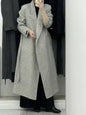 Angora Red Women's Loose Double-Sided Wool Overcoat – Elegant & Cozy