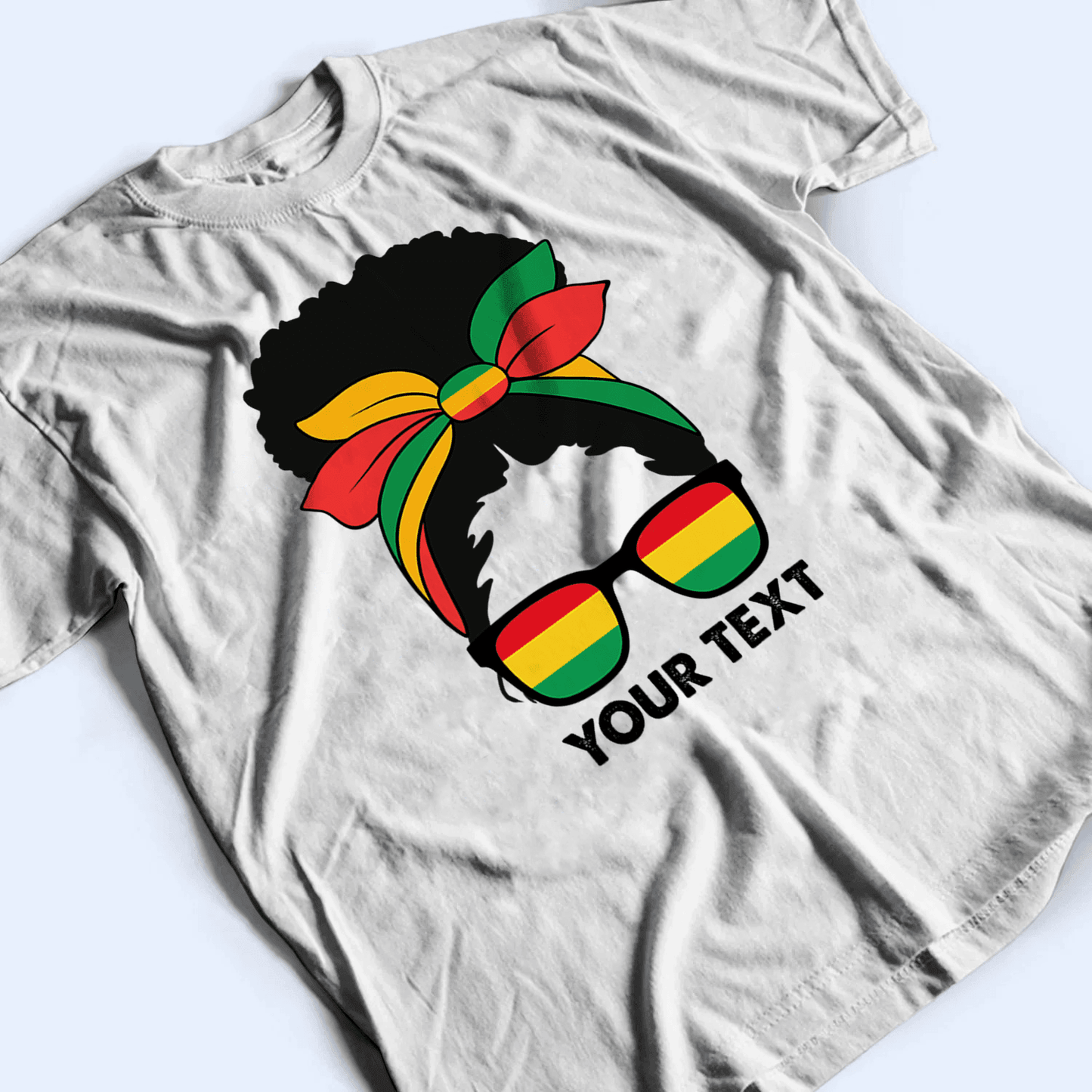 African Messy Bun Hair - Black History Month - Personalized Custom T Shirt - Birthday, Loving, Funny Gift for Teacher, Kindergarten, Preschool, Pre K, Paraprofessional