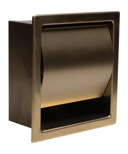ALFI brand ABTPP77 Stainless Steel Recessed Toilet Paper Holder with Cover