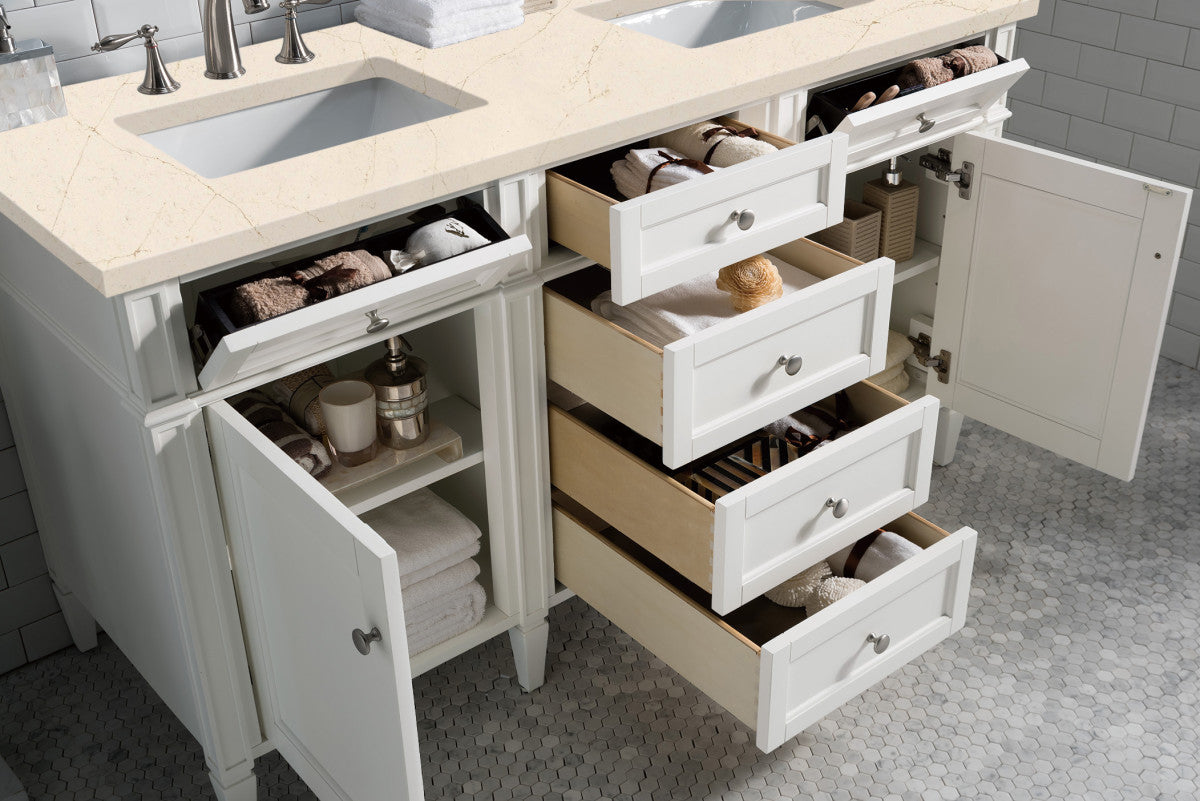 Brittany 60" Double Vanity in Bright White