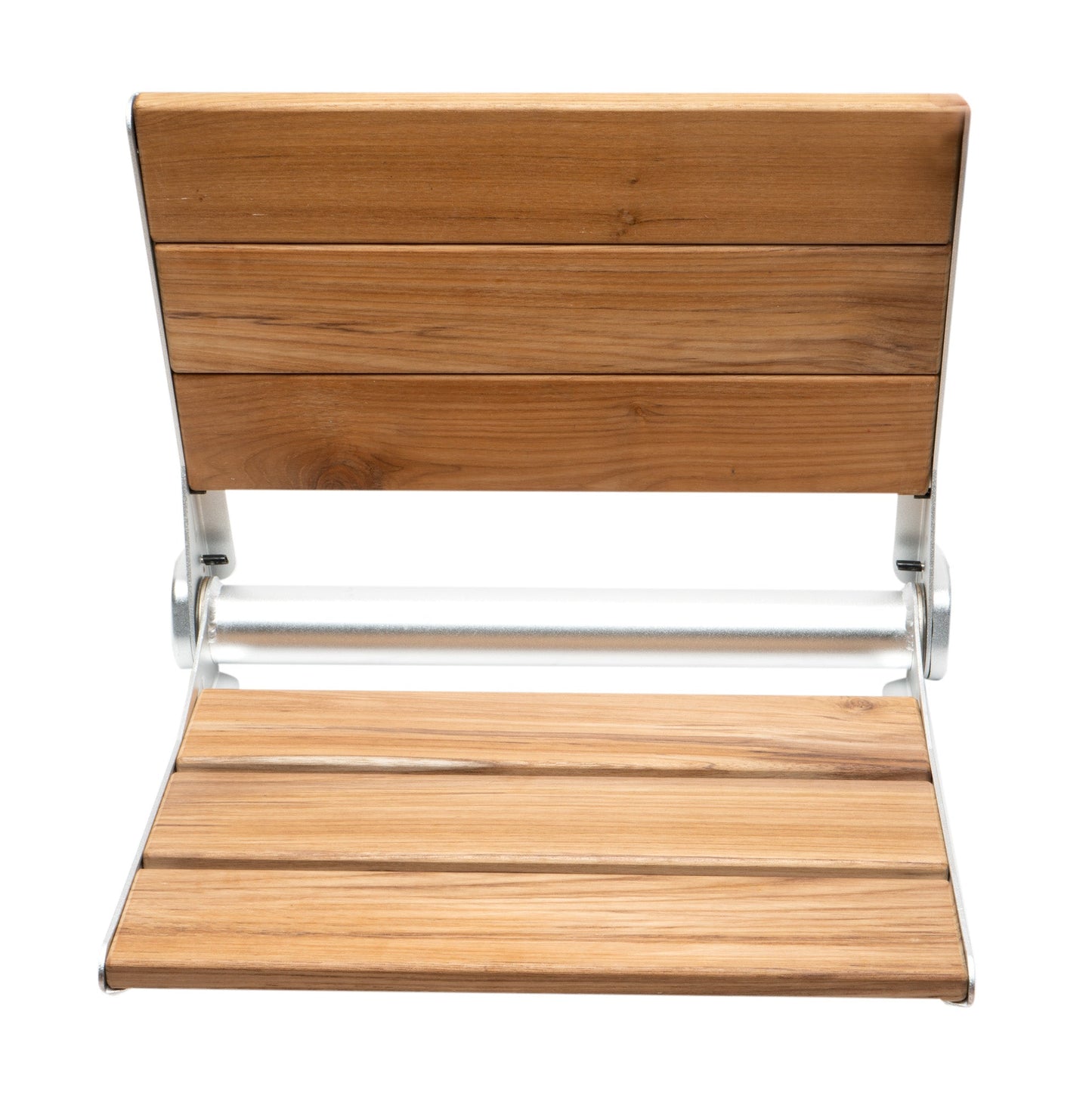 ALFI brand  ABS17 17" Folding Teak Wood Shower Seat Bench with Backrest