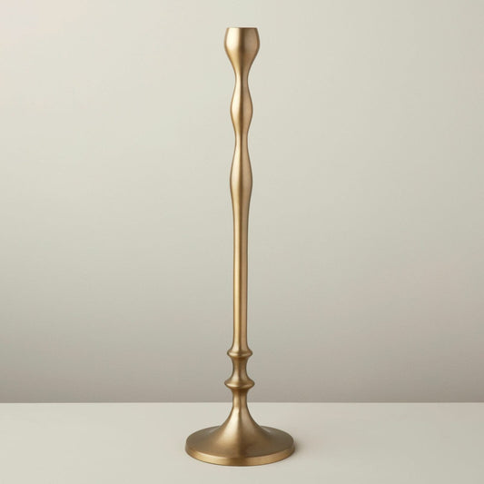 Aged Bronze Candlestick, Tall