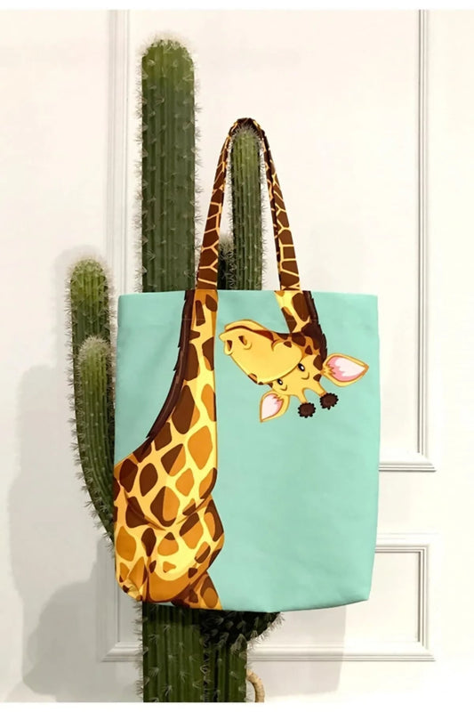 Giraffe Patterned Tote Bag - Great for a Day at the Lake, Pool or