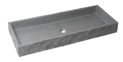 ALFI brand  ABCO39TR 39" Solid Concrete Gray Matte Trough Sink for the Bathroom