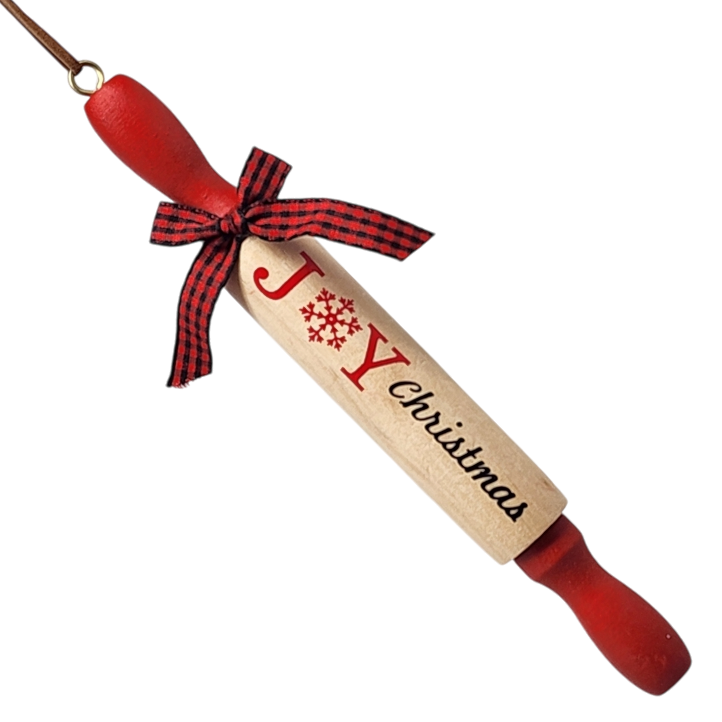 Wood Rolling Pin Ornament - Christmas Joy