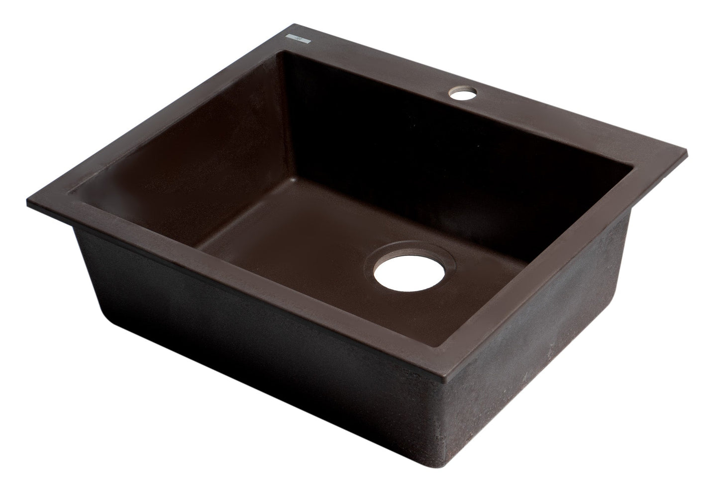 ALFI brand AB2420DI 24" Drop-In Single Bowl Granite Composite Kitchen Sink