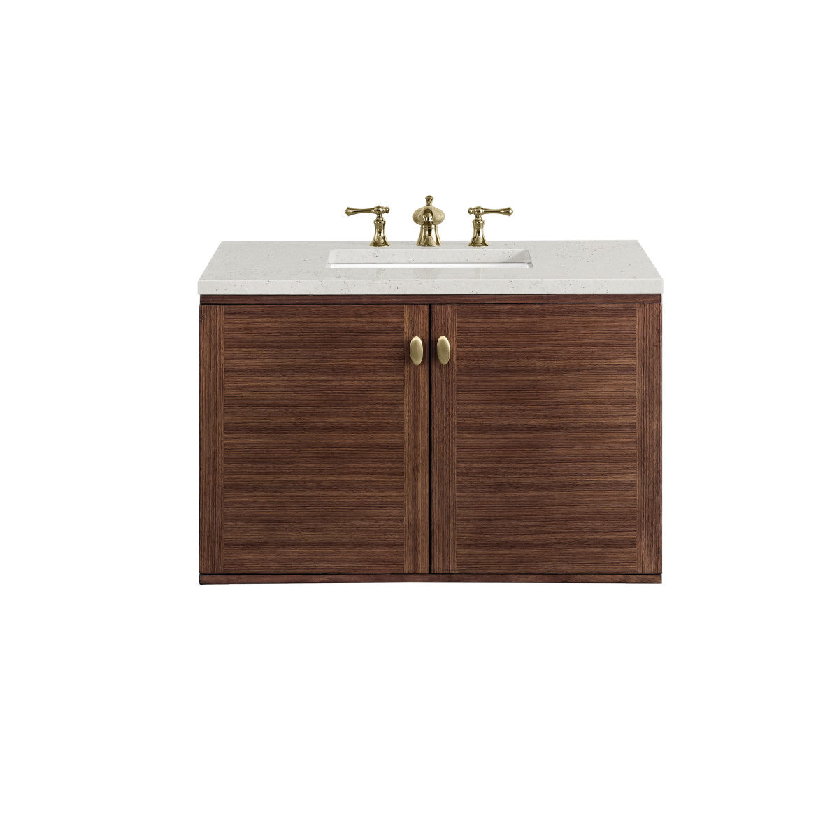 Amberly 36" Single Vanity Cabinet, Mid-Century Walnut