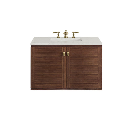 Amberly 36" Single Vanity Cabinet, Mid-Century Walnut