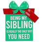 Sibling Gift Box Red & Green Ornament