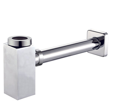 ALFI brand AB9026 Solid Brass Square Modern Decorative Bottle P-Trap