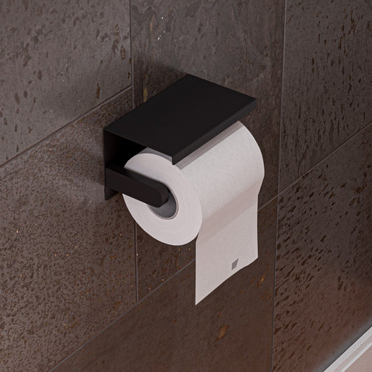 AlFI brand ABTPC66 Stainless Steel Toilet Paper Holder with Shelf