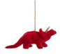 Fuzzy Colorful Dinosaur Ornament -