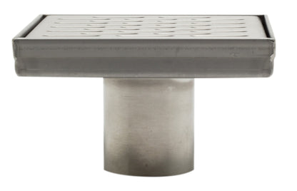ALFI brand ABSD55C 5" x 5" Square Stainless Steel Shower Drain with Groove Holes