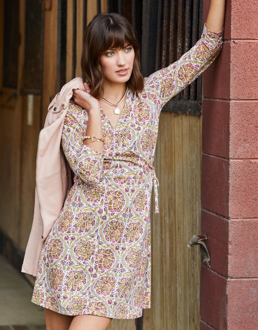Alisa Wrap Dress - Pepper Hall Batik