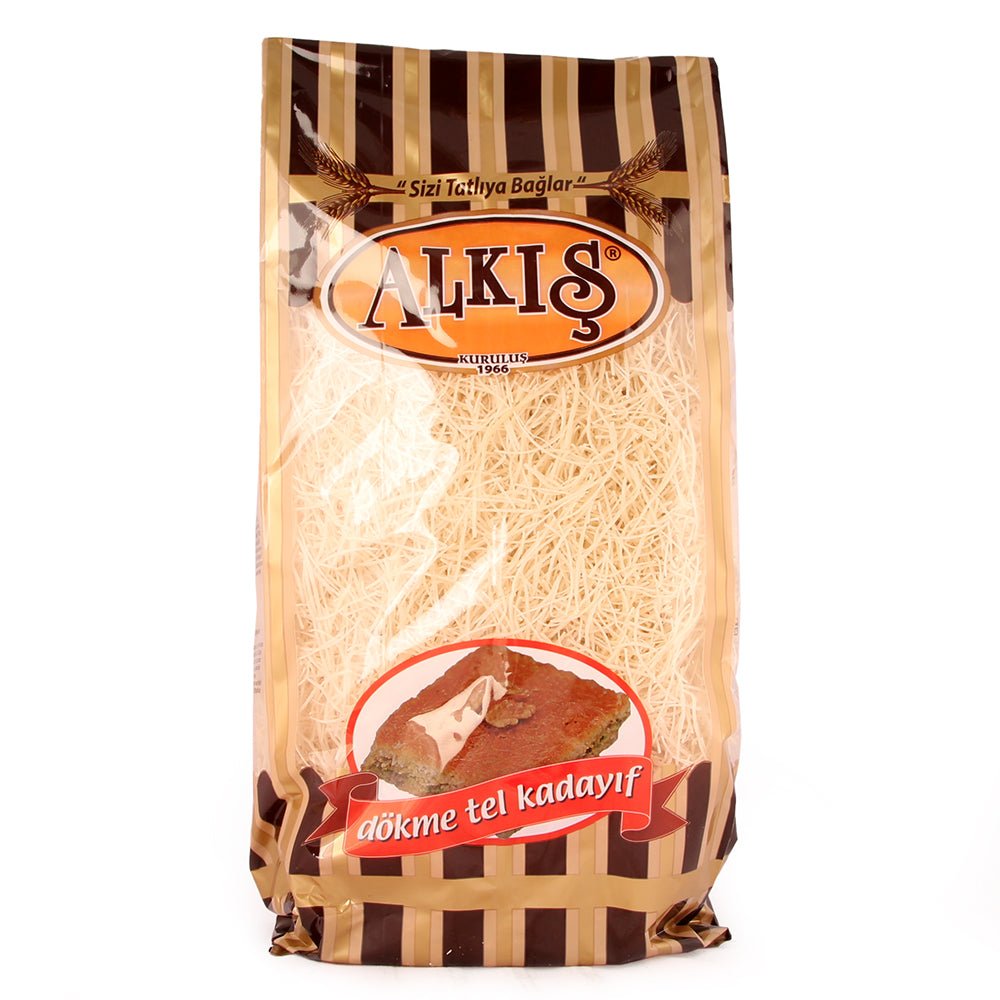Alkis Kadayif Dessert 1.1 Lb - Traditional Handmade Turkish Shredded Dough Dessert