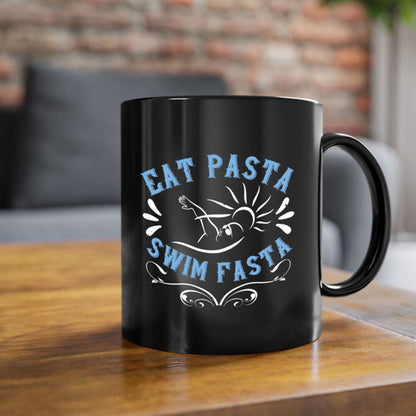 Eat Pasta Swim Fasta 1319#- swimming-Mug / Coffee Cup