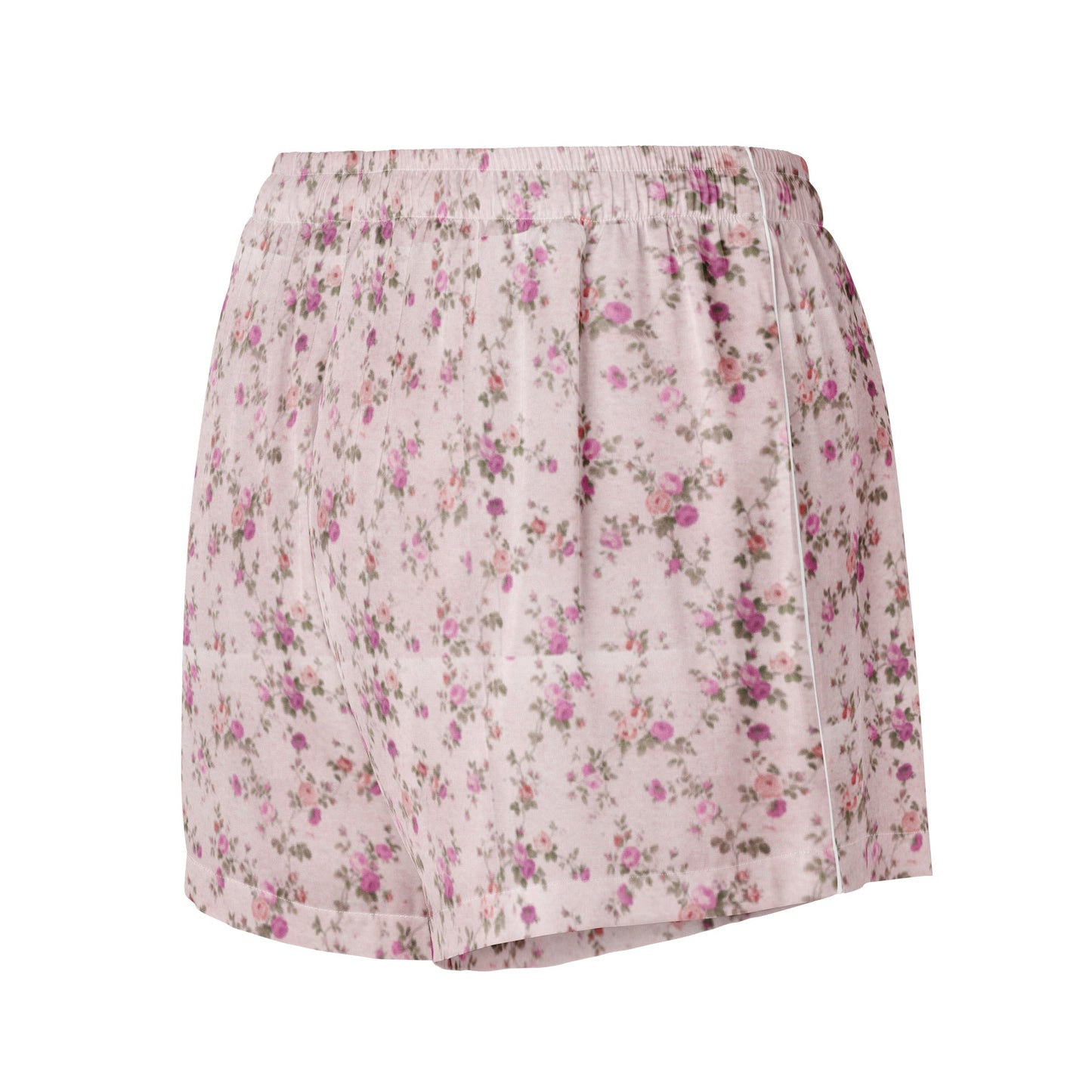 Customizable: Pink Floral Women’s Pajama Shorts