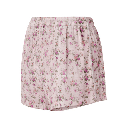 Customizable: Pink Floral Women’s Pajama Shorts