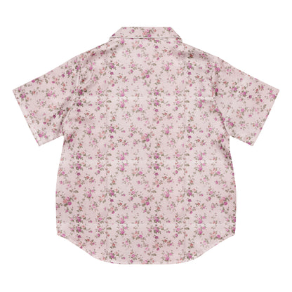 Customizable: Pink Floral Women’s Short Sleeve Pajama Top