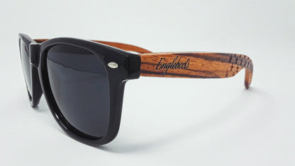 Zebrawood Sunglasses, Stars and Bars, Polarized, Handcrafted | Kitchen + Metal