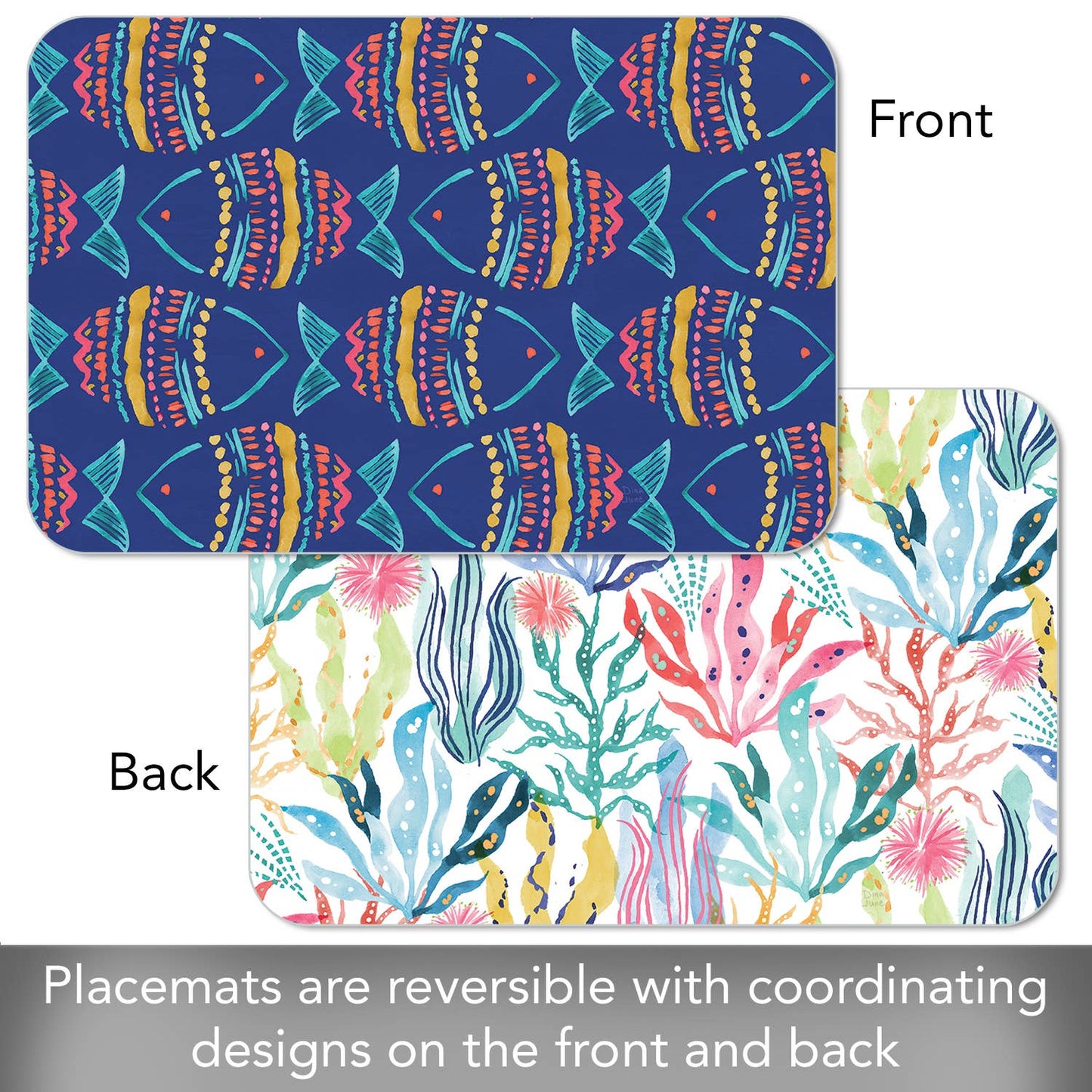 Along The Coast Reversible Rectangular Plastic Placemat