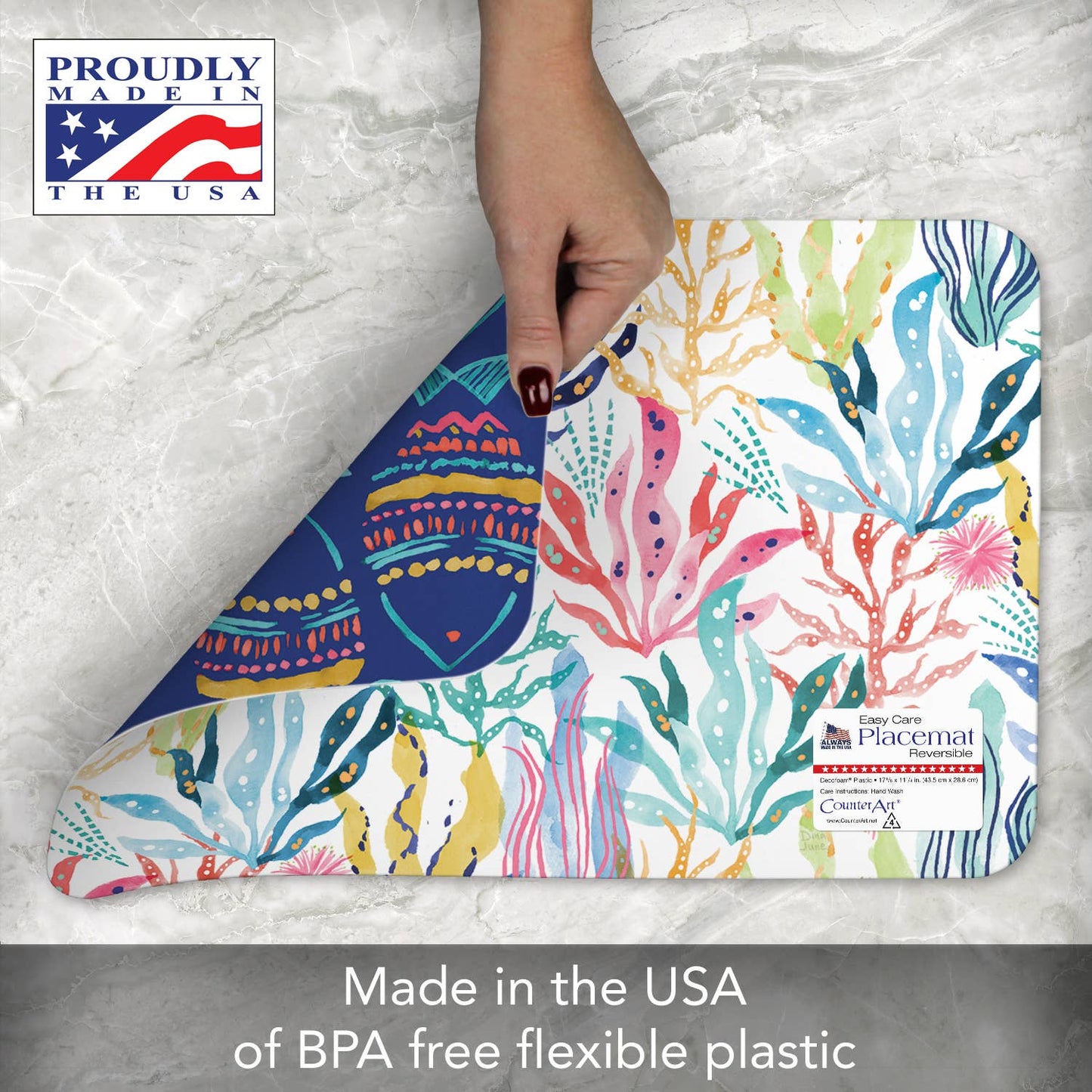 Along The Coast Reversible Rectangular Plastic Placemat