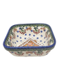 Ceramic Square Dish - Gingerbread House Delight Pattern