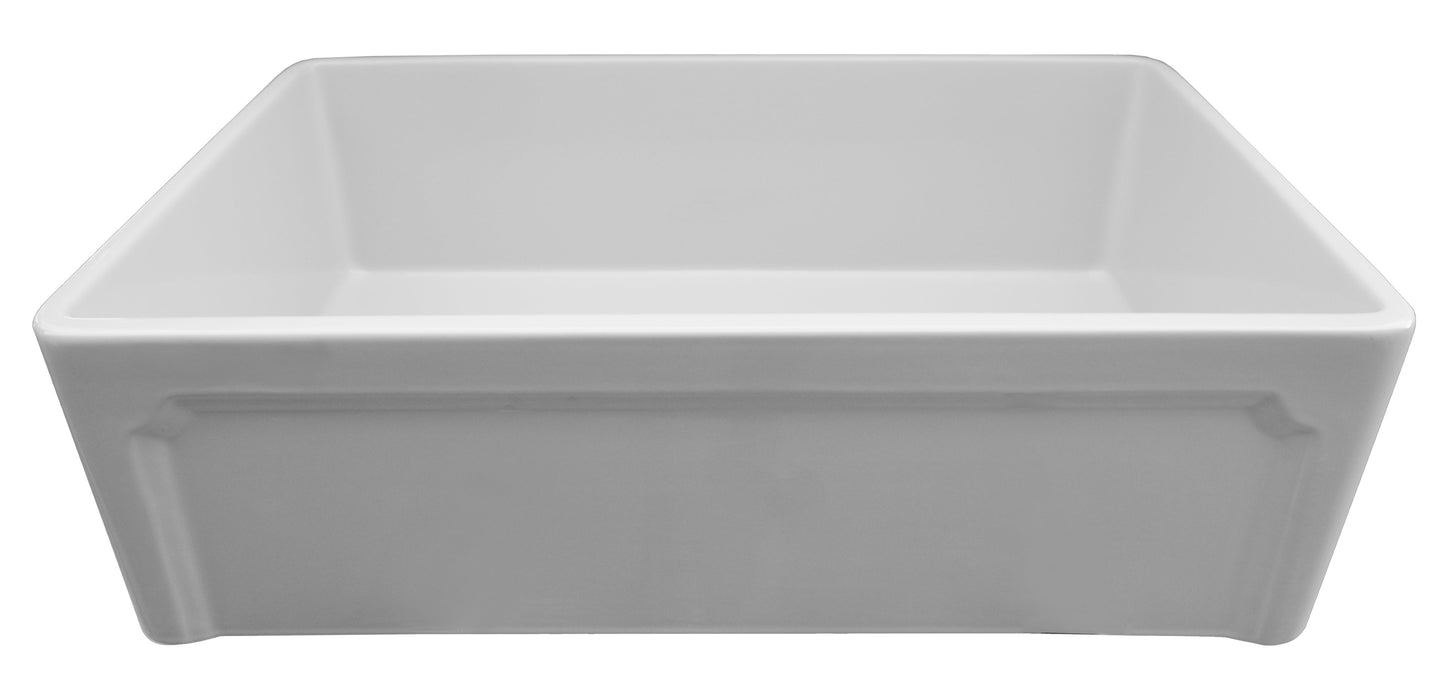 ALFI brand AB3020SB 30 inch Biscuit Reversible Single Fireclay Farmhouse Kitchen Sink
