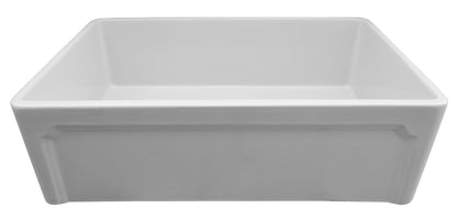 ALFI brand AB3020SB 30 inch Biscuit Reversible Single Fireclay Farmhouse Kitchen Sink
