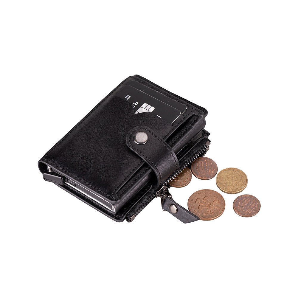 Andalusia Genuine Leather Pop-Up Cardholder with RFID Protection