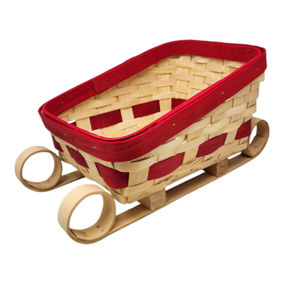 Festive Sleigh-Shaped Basket