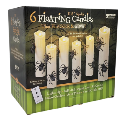 Enchanting Floating Spider Candles Set