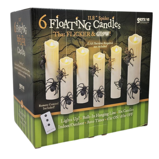 Enchanting Floating Spider Candles Set