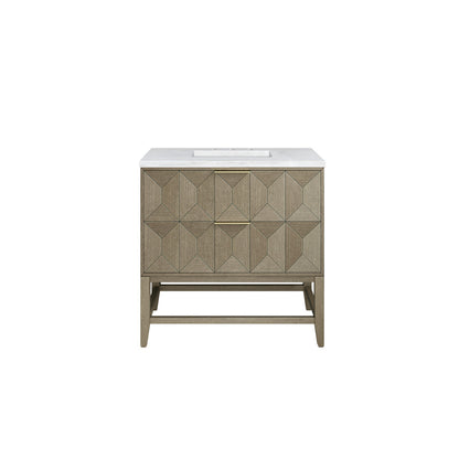 Emmeline 36" Single Vanity Cabinet, Pebble Oak