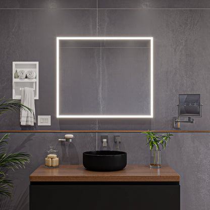 ALFI brand ABM8WS 8"  Square Wall Mounted 5x Magnify Cosmetic Mirror