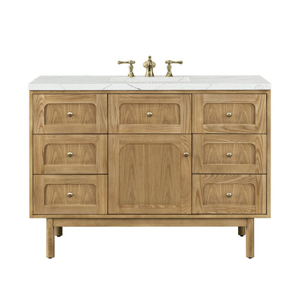 Laurent 48" Single Vanity Cabinet, Light Natural Oak