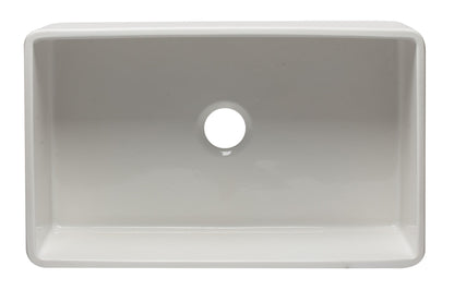 ALFI brand AB3320SB 33 inch Black Reversible Single Fireclay Farmhouse Kitchen Sink