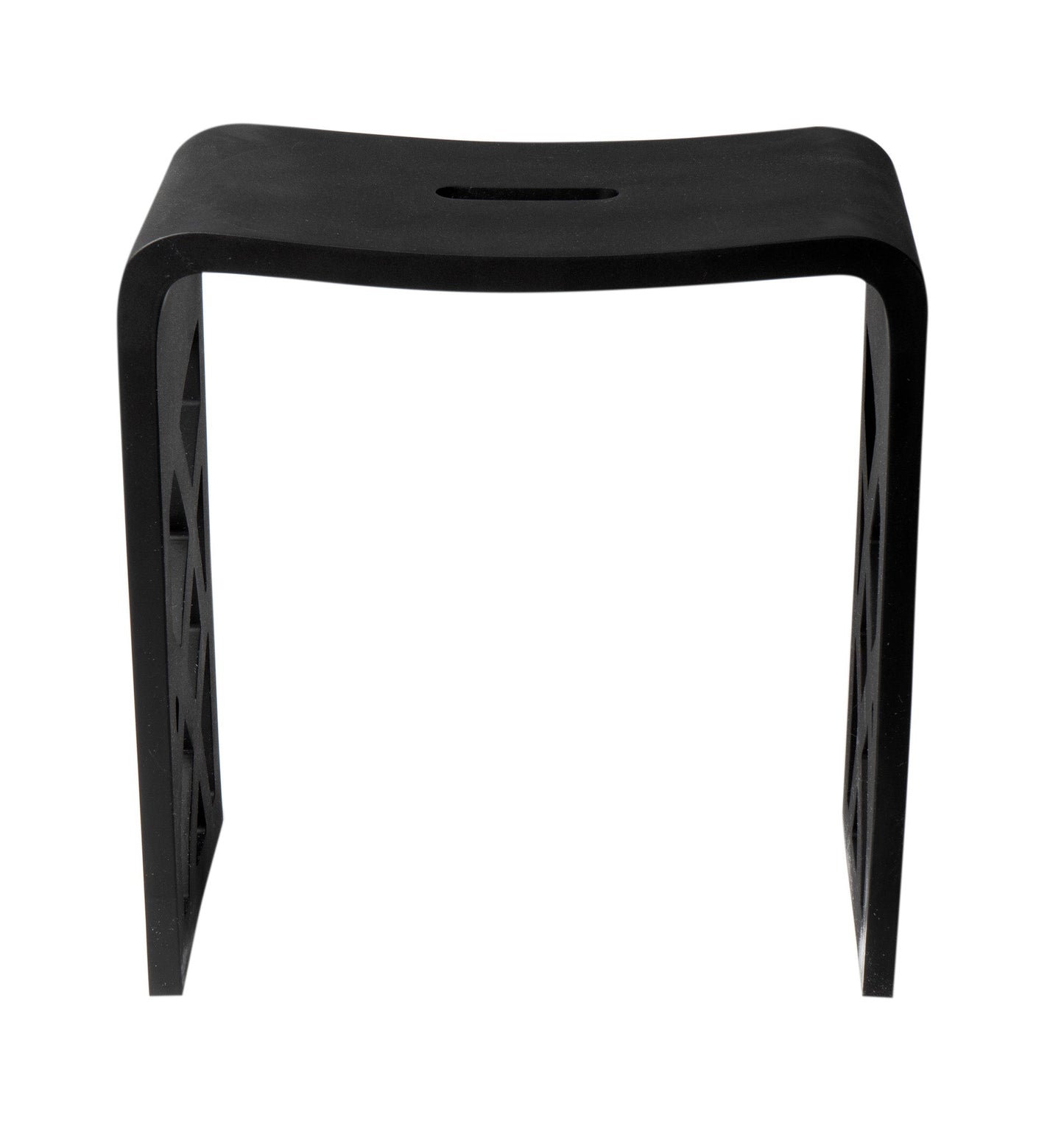 ALFI brand  ABST88BM Black Matte Solid Surface Resin Bathroom / Shower Stool