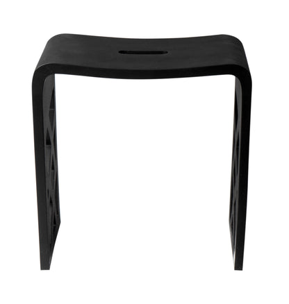 ALFI brand  ABST88BM Black Matte Solid Surface Resin Bathroom / Shower Stool