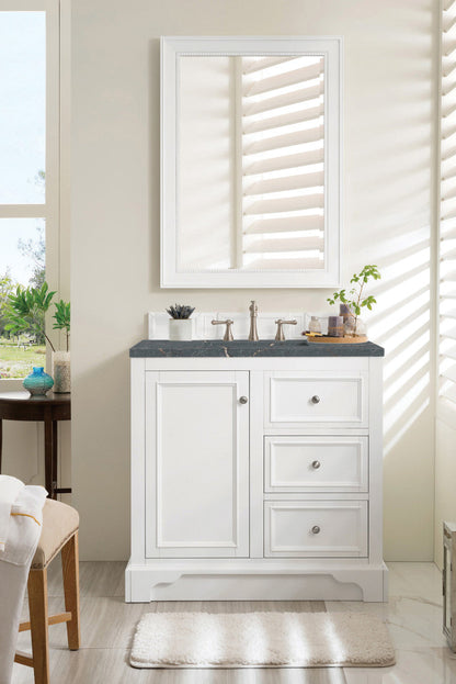 De Soto 36" Single Vanity Cabinet, Bright White
