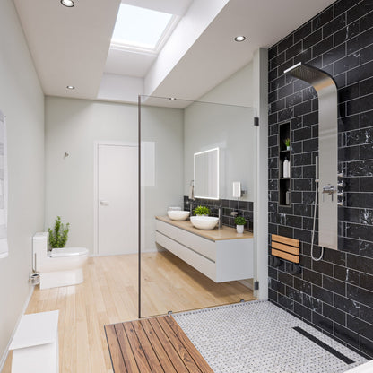 ALFI brand ABNP0836 8" x 36" Vertical Triple Shelf Shower Niche